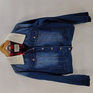 Ashley Vintage Charm Jean Jacket L Shearing Collar Lined Gilmore Girls Trucker